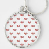 Love Valentijnsdag Red Heart Sketch Sleutelhanger (Voorkant)