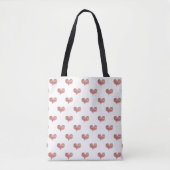 Love Valentijnsdag Red Heart Sketch Tote Bag (Voorkant)