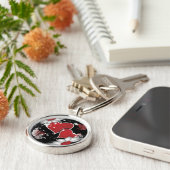 Love Valentijnsdag Red Hearts Vector Valentijn Sleutelhanger (Zijkant)