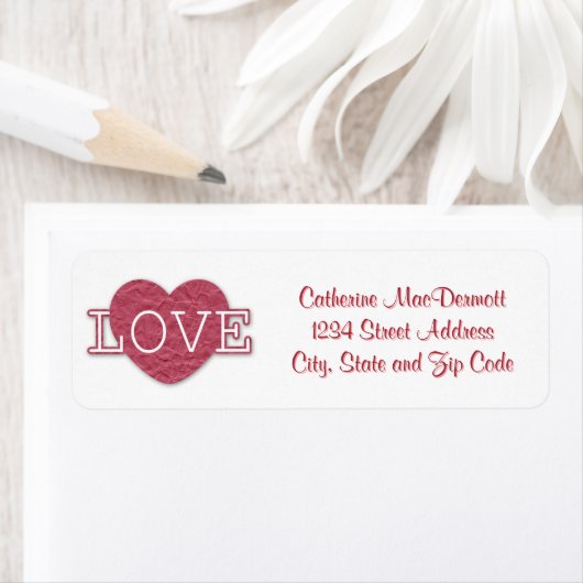 Love Valentijnsdag Return Address Label (Insitu)