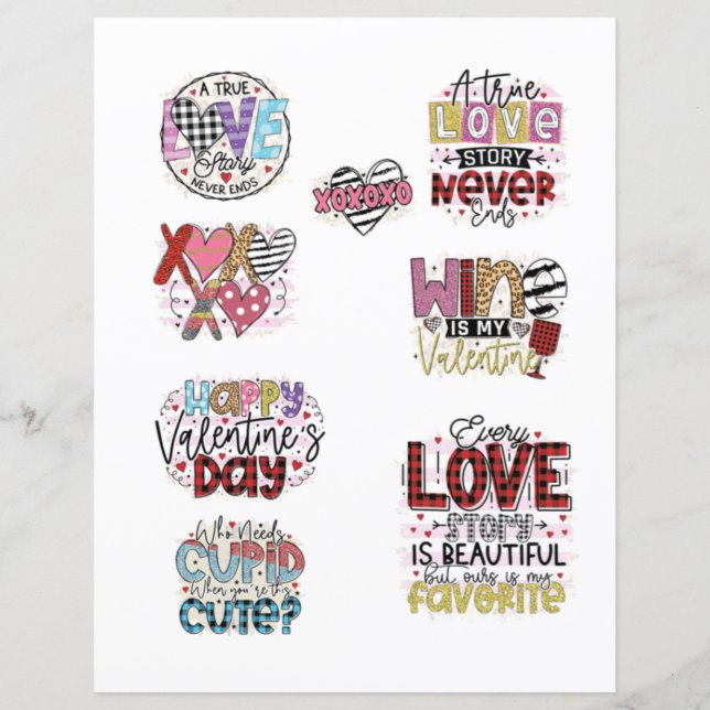Love Valentijnsdag Romantic Scrapbook Elements (Voorkant)