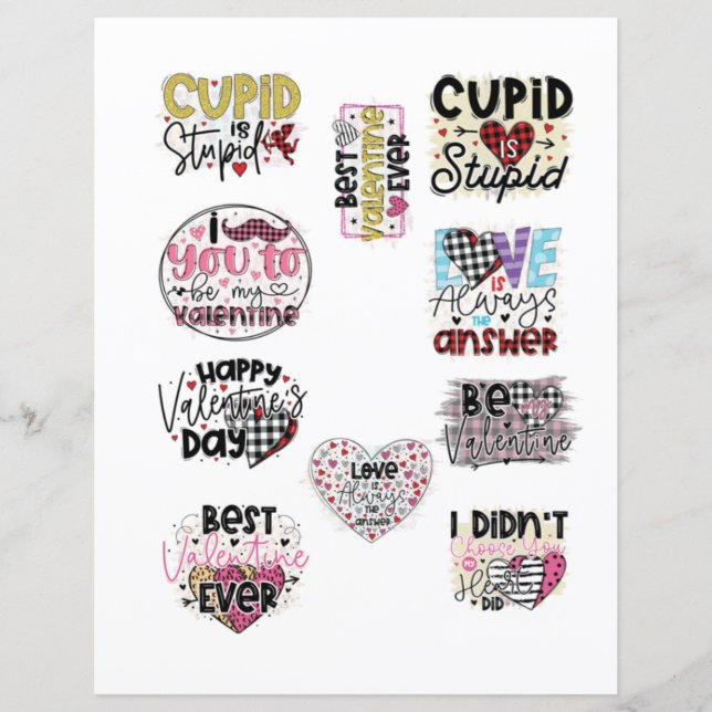 Love Valentijnsdag Romantic Scrapbook Elements (Voorkant)