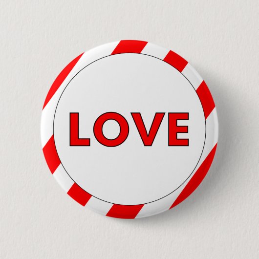 Love Valentijnsdag Ronde Button 5,7 Cm (Voorkant)