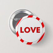 Love Valentijnsdag Ronde Button 5,7 Cm (Voorkant /achterkant)