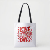 Love Valentijnsdag Schouder Canvas tas (Voorkant)