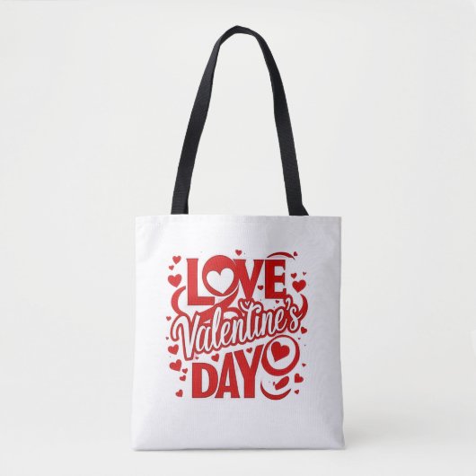 Love Valentijnsdag Schouder Canvas tas (Voorkant)