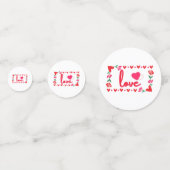 Love Valentijnsdag Table Confetti (Voorkanten)