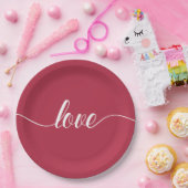 Love Valentijnsdag Typography | Bord papier (Feest)