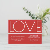 Love Valentijnsdag | Uitnodiging (Staand voorkant)