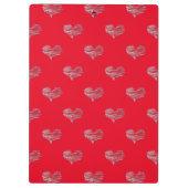 Love Valentijnsdag White Heart Sketch Klembord (Achterkant)