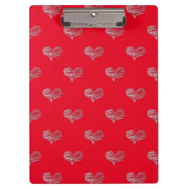 Love Valentijnsdag White Heart Sketch Klembord