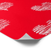 Love Valentijnsdag White Heart Sketch Poster (Hoek)