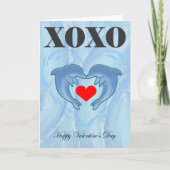 Love Valentijnsdag xoxo dolfijn Kaart (Voorkant)