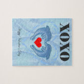 Love Valentijnsdag xoxo dolfijn Legpuzzel (Horizontaal)