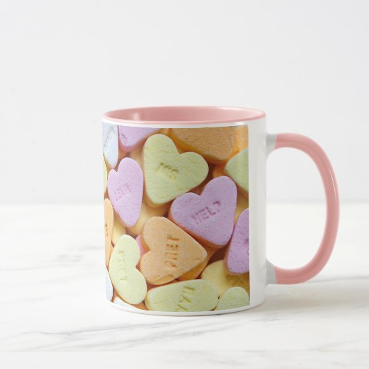 "Love" Valentijnse Snoep Heart Coffee Cup Mok (Rechts)