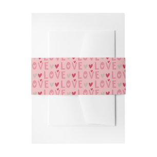 Love Valentine Day Hearts Uitnodigingen Wikkel