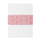 Love Valentine Day Hearts Uitnodigingen Wikkel (Achterkant Voorbeeld)