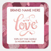Love Valentine’s Day Candle Label (Voorkant)