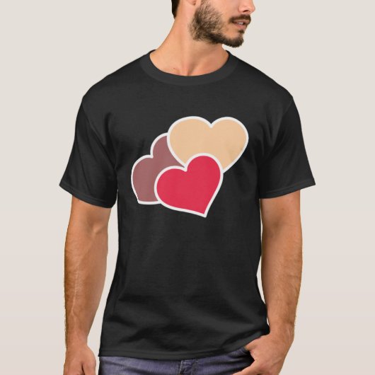 Love Valentine s Day Couple Relationship Heart In T-shirt (Voorkant)