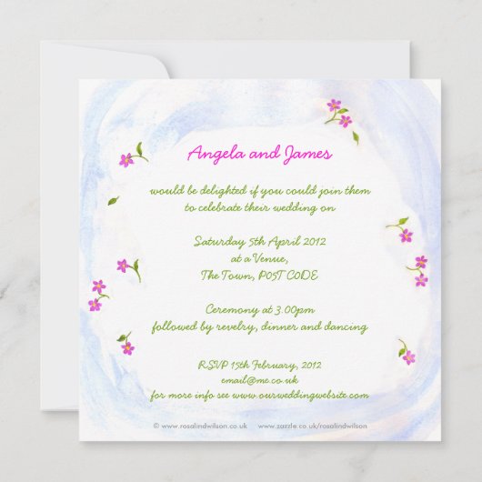 Love Van personalized trouwuitnodiging Kaart (Achterkant)