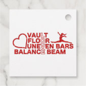 Love Vault Floor Uneven Bars Balance Beam Bedankjes Labels (Achterkant)