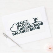Love Vault Floor Uneven Bars Balance Beam Rechthoekige Sticker (Envelop)
