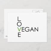 Love Vegan Briefkaart (Voorkant / Achterkant)