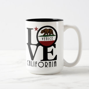 LOVE Venice California 15oz Tweekleurige Koffiemok