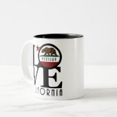 LOVE Ventura California 11oz Tweekleurige Koffiemok (Voorkant links)