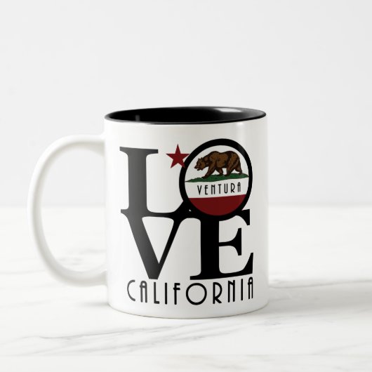 LOVE Ventura California 11oz Tweekleurige Koffiemok (Links)