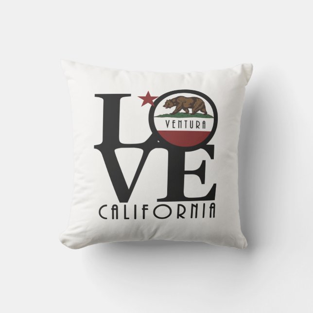 LOVE Ventura California Buitenkussen (Voorkant)