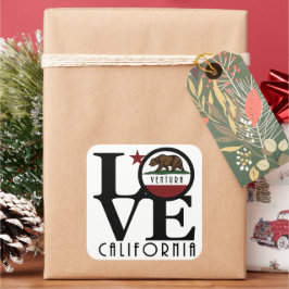 LOVE Ventura California Vierkante Sticker