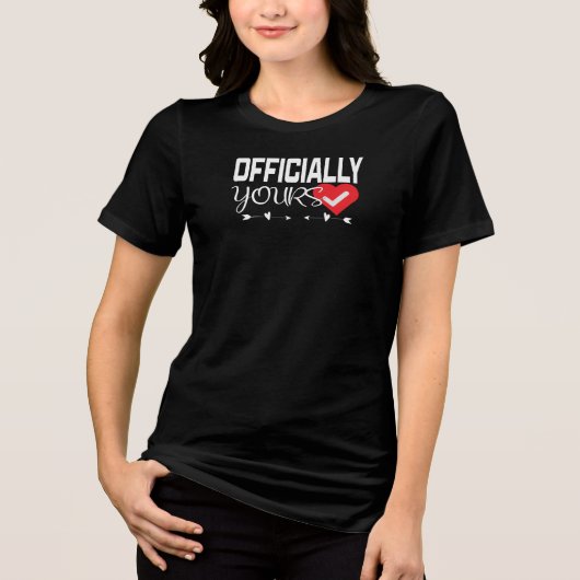 Love Verified Heart Checkmark Tri-Blend Shirt (Voorkant)