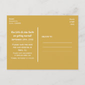 LOVE Verlichte Rustieke Bord Foto Bewaar Datum Pos Aankondigingskaart (Achterkant)