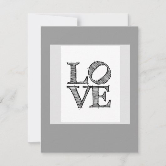 Love Verloving Invitation Kaart (Voorkant)