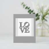 Love Verloving Invitation Kaart (Staand voorkant)