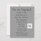 Love Verloving Invitation Kaart (Achterkant)