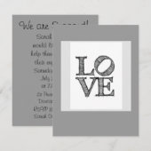 Love Verloving Invitation Kaart (Voorkant / Achterkant)