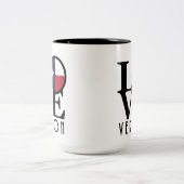LOVE VErnon Texas 15oz Tweekleurige Koffiemok (Center)