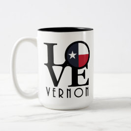 LOVE VErnon Texas 15oz Tweekleurige Koffiemok