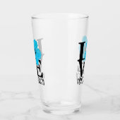 LOVE Vero Beach Blue Hibiscus Glas (Links)