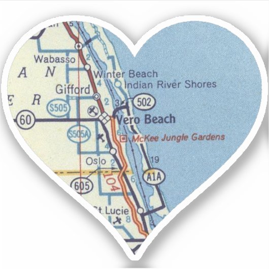 Love Vero Beach Florida Sticker (Voorkant)