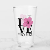 LOVE Vero Beach Hibiscus Glas (Voorkant)