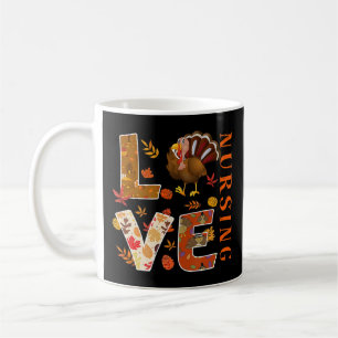 LOVE verpleegverpleegster Gifts Turkey Autumn Herf Koffiemok