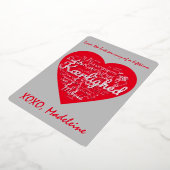 LOVE vertaald in 40 talen Valentijnsdag Folie Feestdagenkaart (Gedraaid)