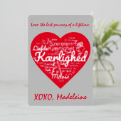 LOVE vertaald in 40 talen Valentijnsdag Folie Feestdagenkaart (Staand Voorkant)