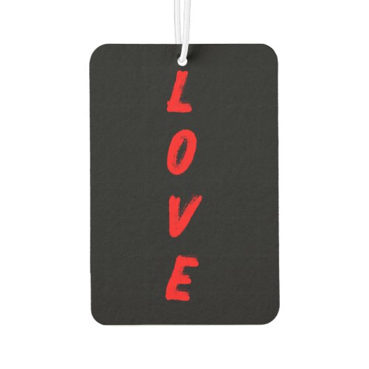 LOVE Verticale Typografie Luchtverfrisser (Achterkant)
