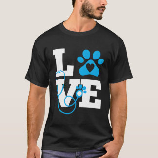Love Veterinary Medicine Vet Tech Week Teacher Pri T-shirt