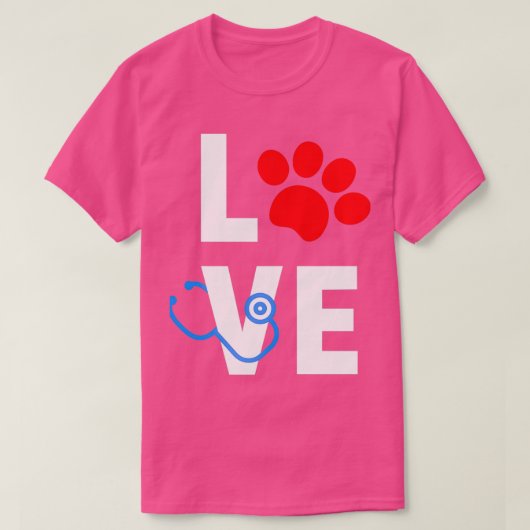 Love Veterinary Medicine Veterinary Vet T T-shirt (Design voorkant)