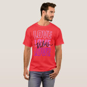 Love Vibes Love Loveypography Pink T-shirt (Voorkant volledig)